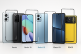Xiaomi and Redmi smartphones with premium screen protectors showing complete protection