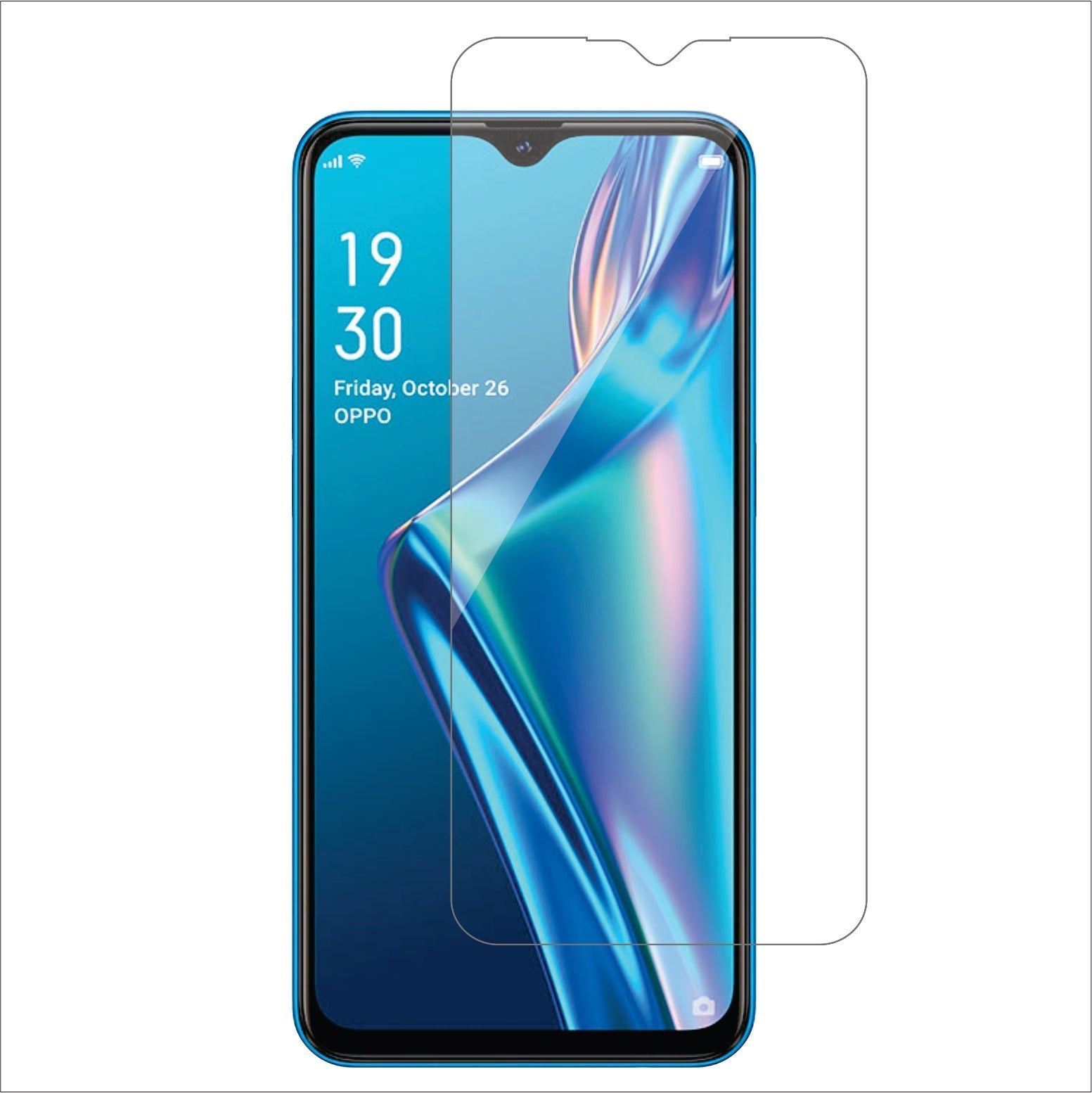 Oppo A12 Mobile Screen Protector Glossy Mobile Screen Guard (Pack of 1)