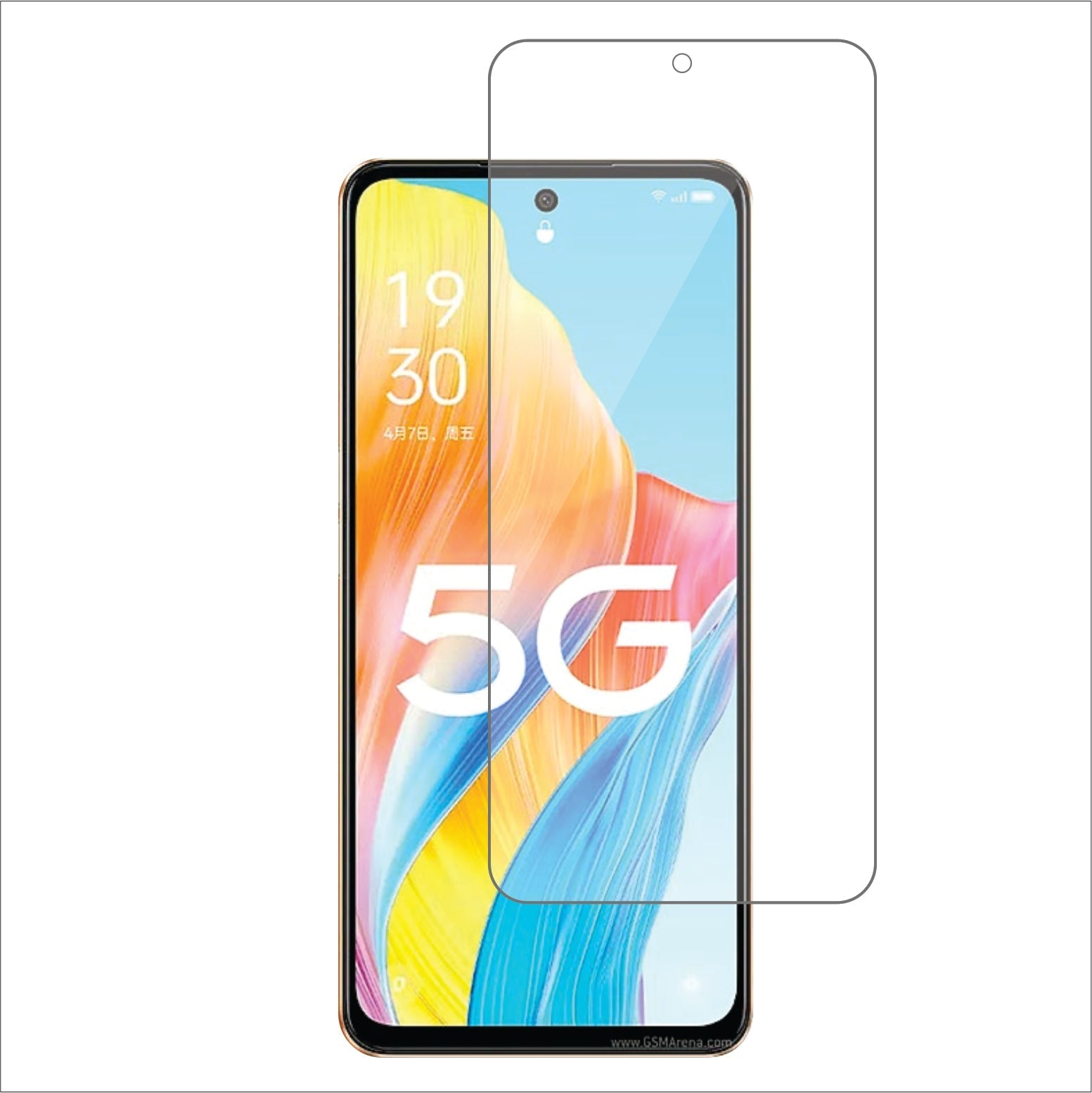 Oppo A1 Mobile Screen Protector Glossy Mobile Screen Guard (Pack of 1)