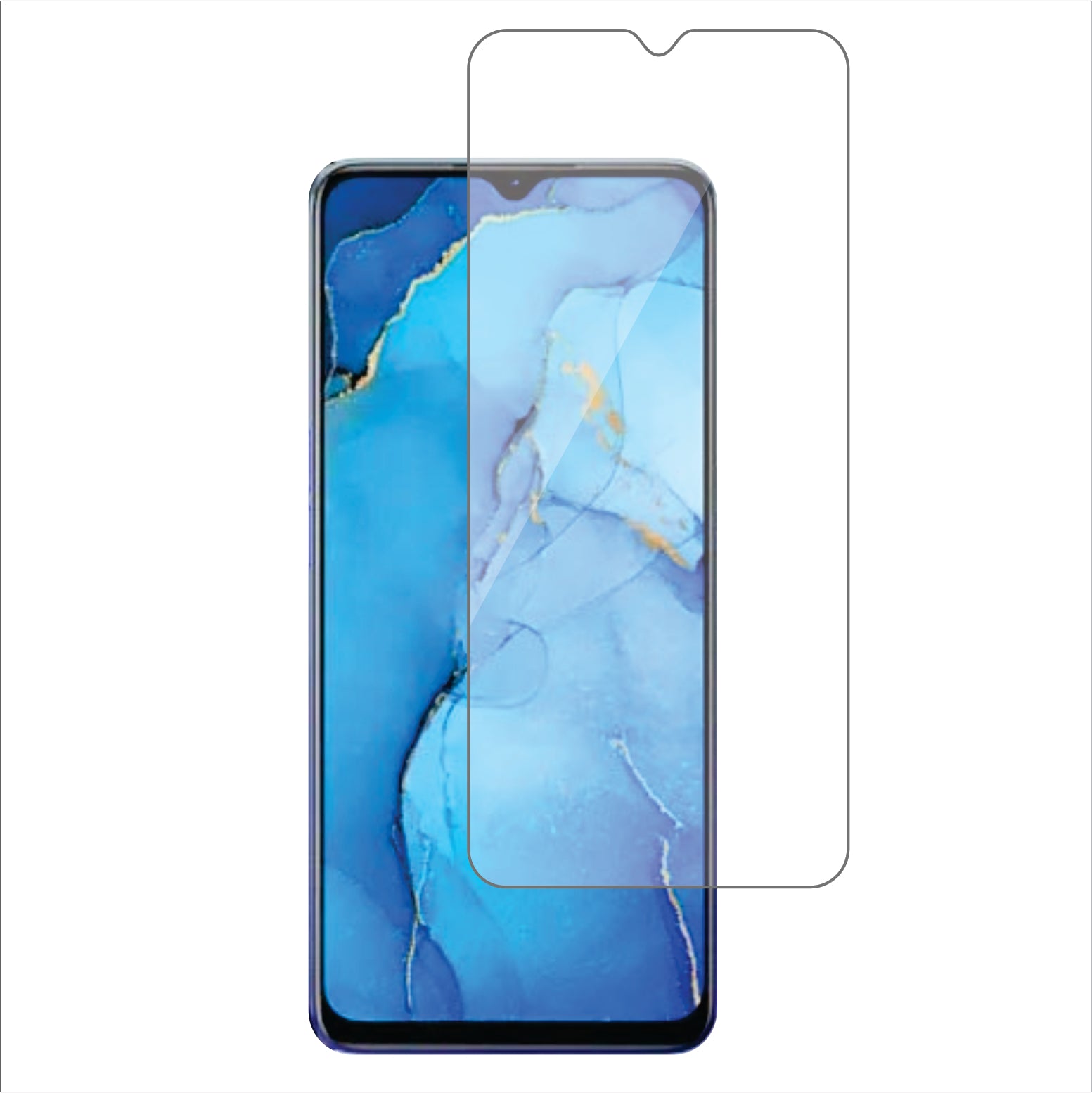 Oppo Reno3 Mobile Screen Protector Glossy Mobile Screen Guard (Pack of 1)