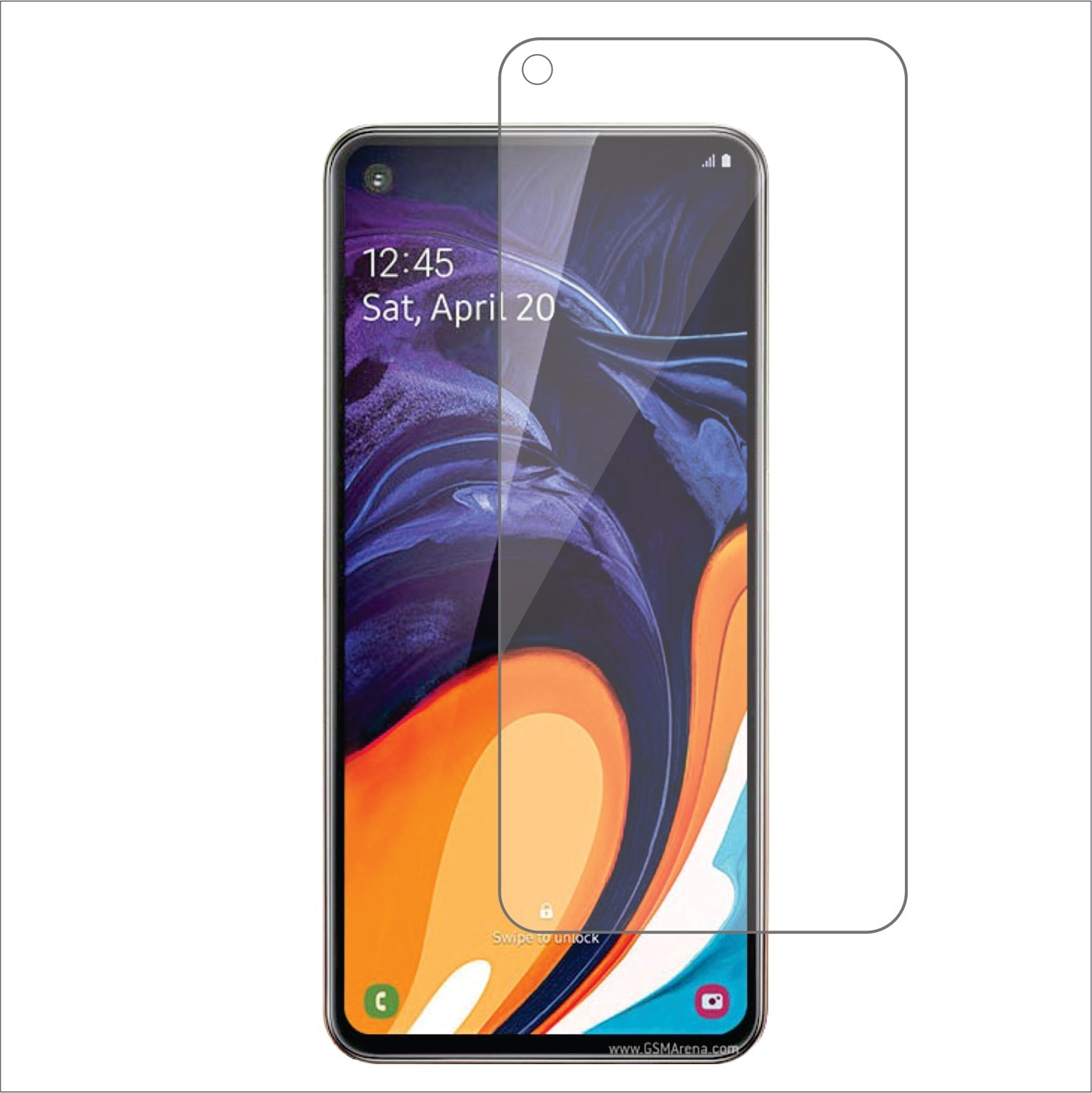 Samsung Galaxy A60 Mobile Screen Protector Glossy Mobile Screen Guard (Pack of 1)