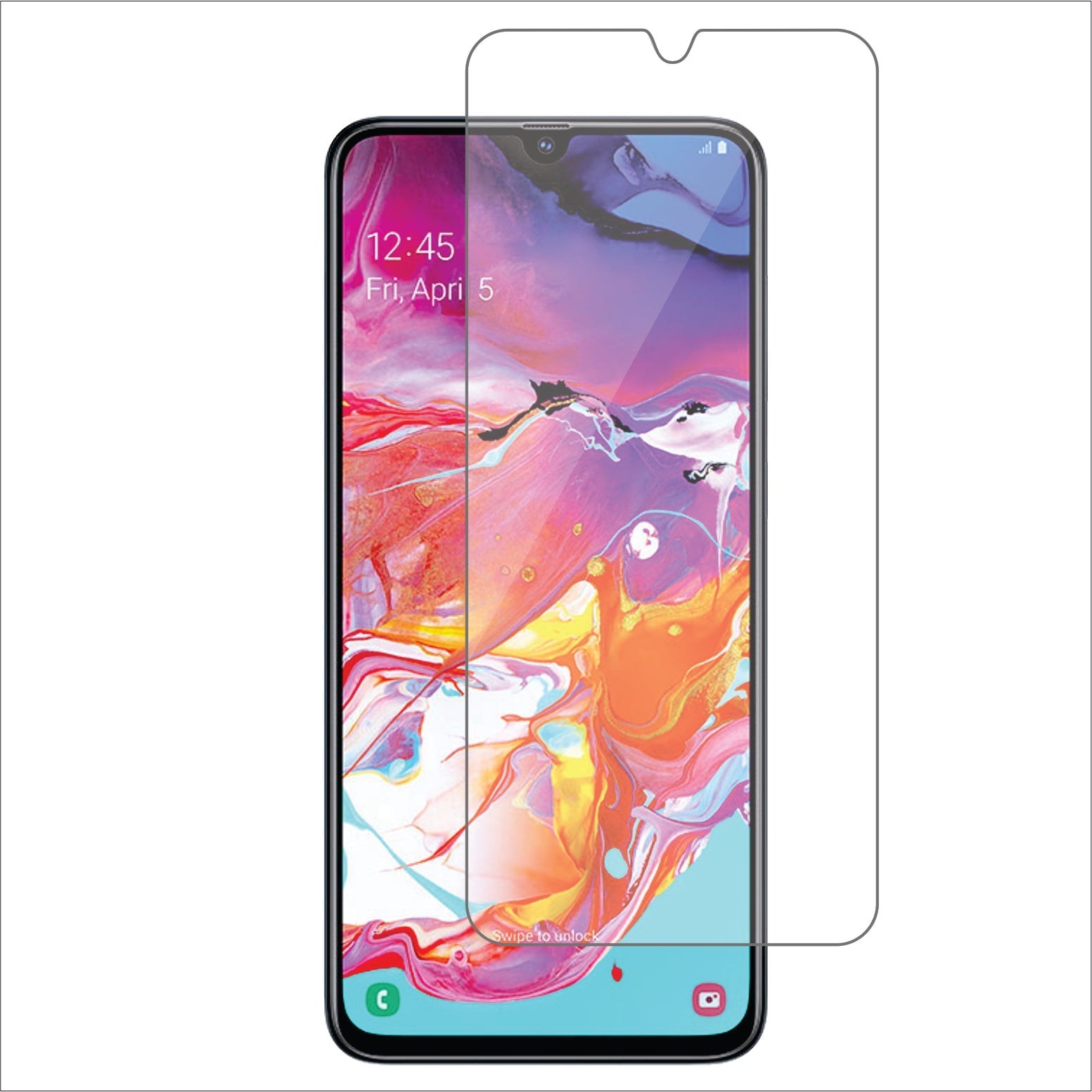 Samsung Galaxy A70 Mobile Screen Protector Glossy Mobile Screen Guard (Pack of 1)