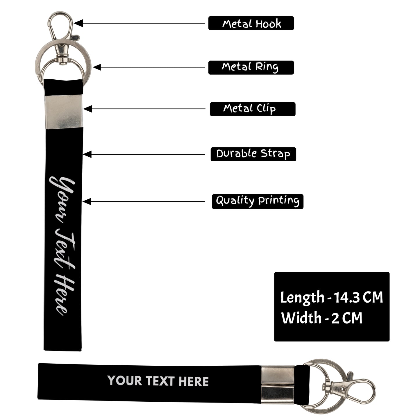 softer custom lanyard keychain style 2