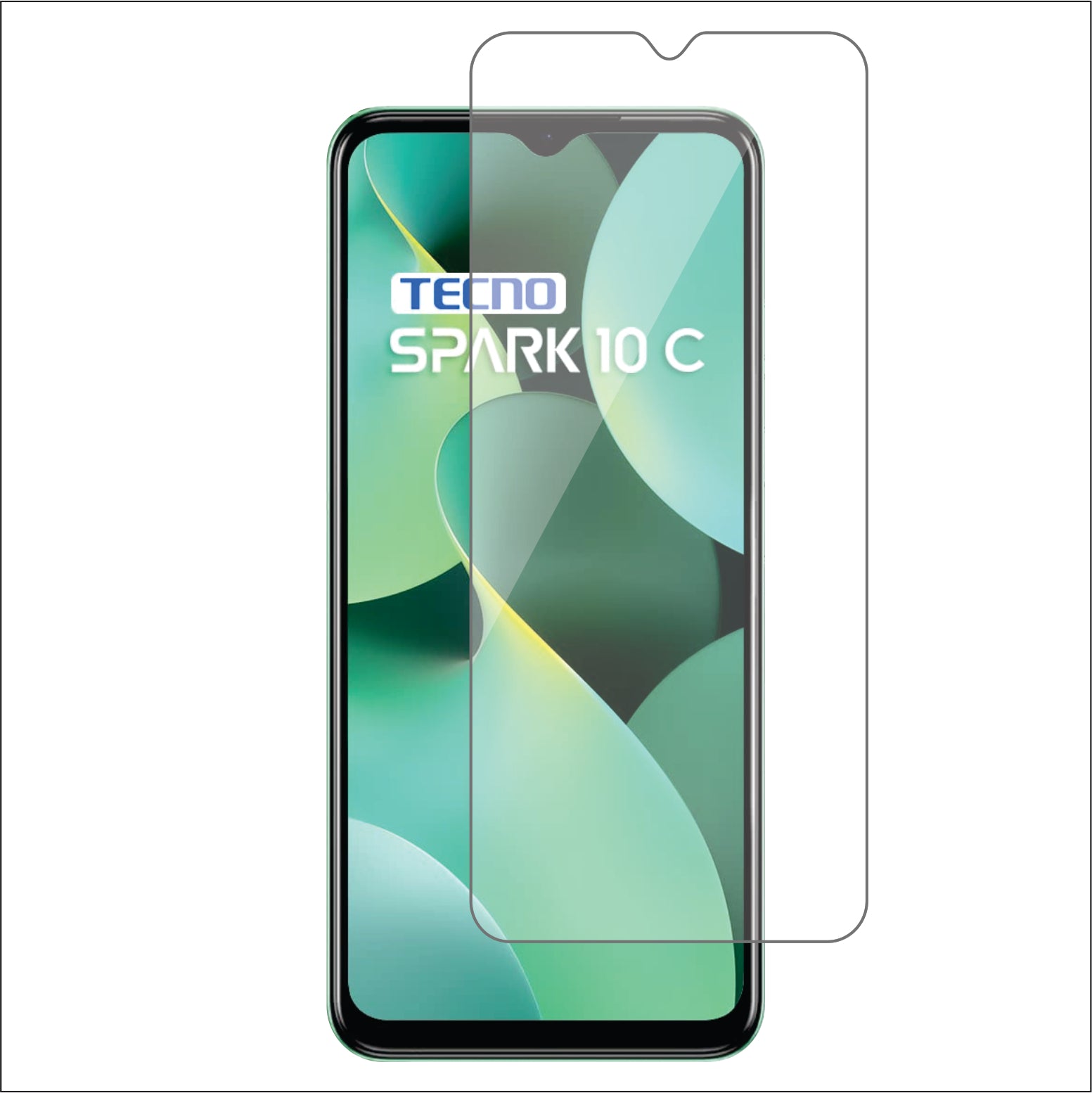 Tecno Spark 10C Mobile Screen Protector Glossy Mobile Screen Guard (Pack of 1)