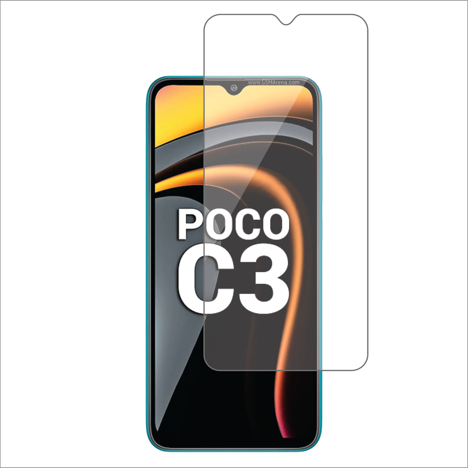 Xiaomi Poco C3 Mobile Screen Protector Glossy Mobile Screen Guard (Pack of 1)