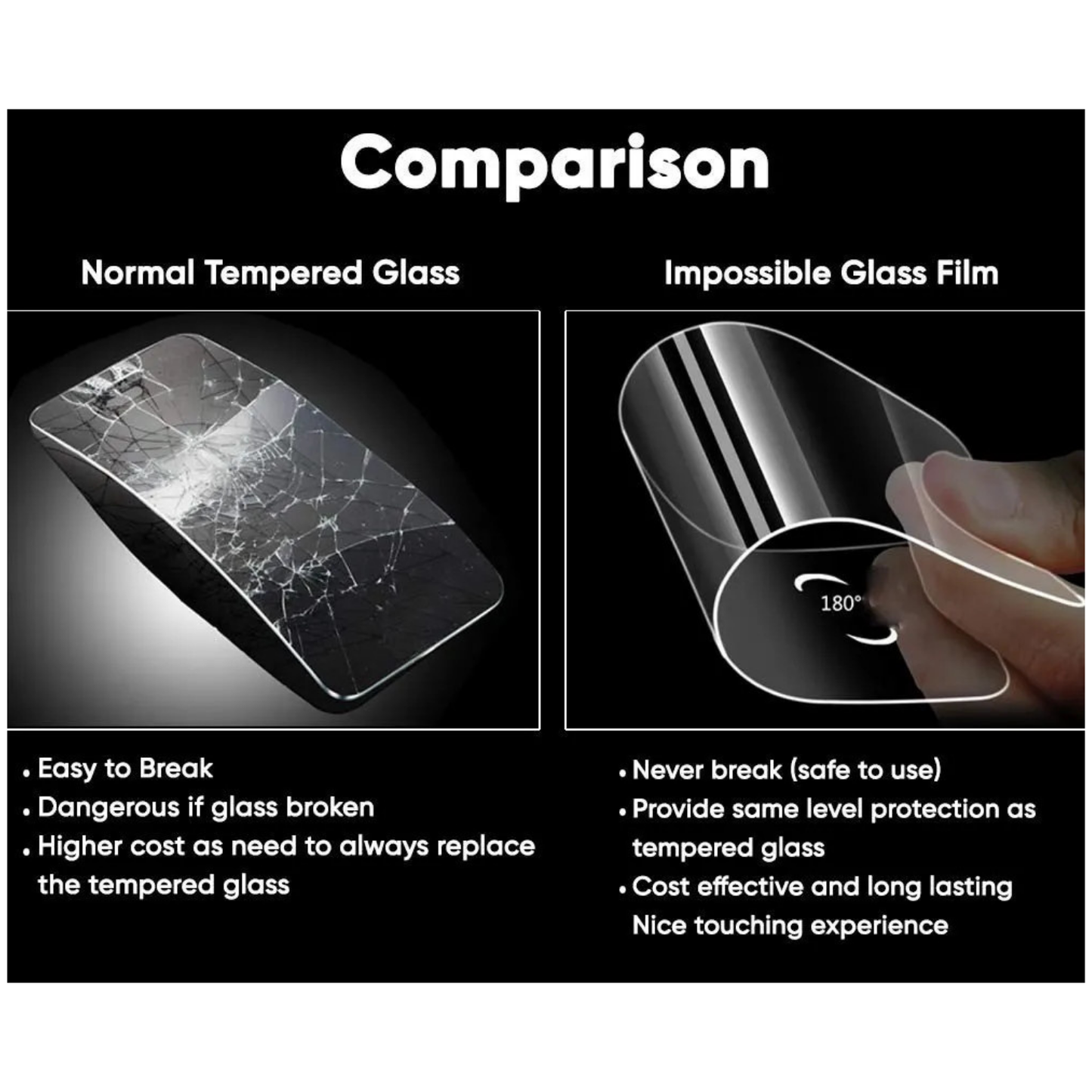 softer table screen protector comparison between glass and film