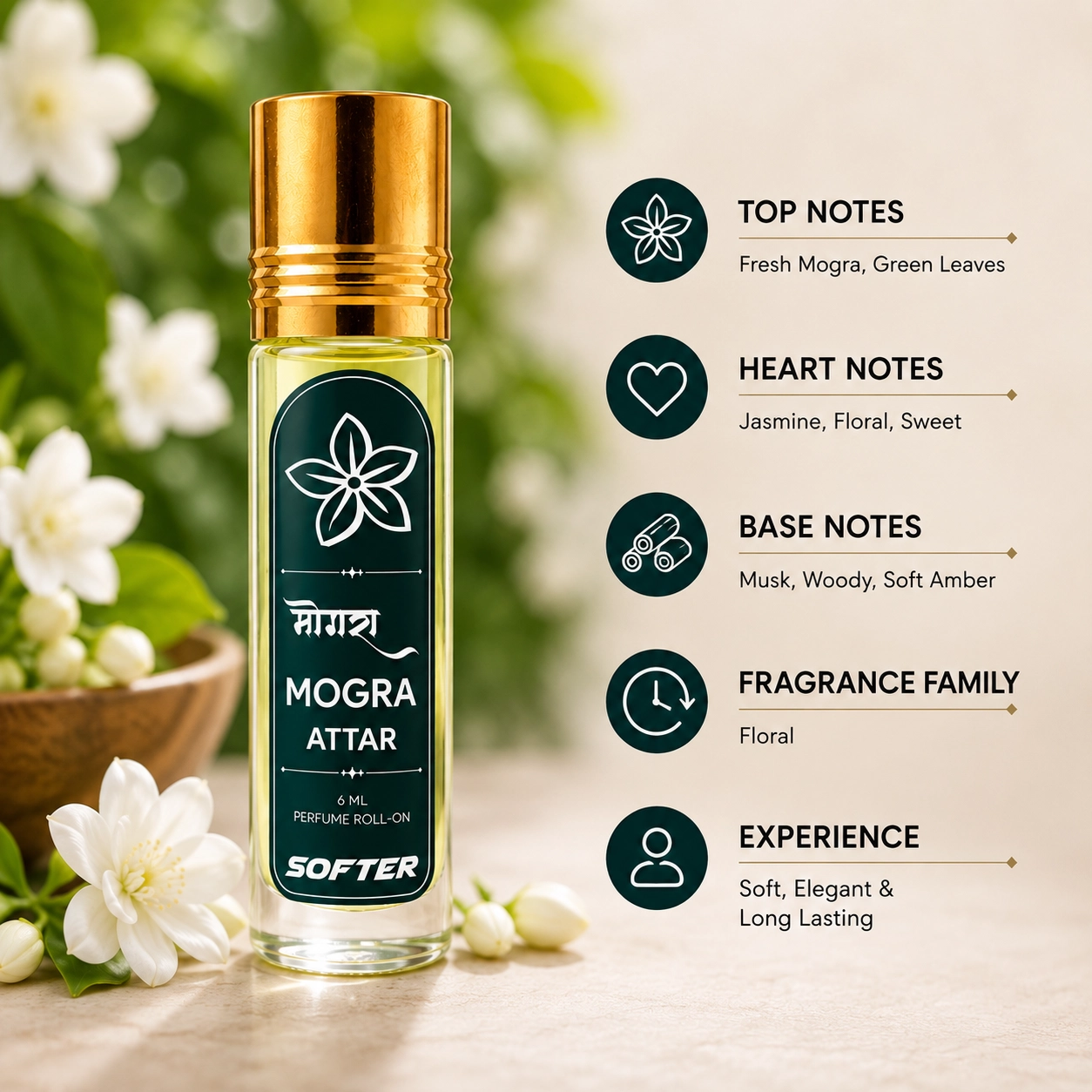 Mogra Attar Floral Notes Advertisement