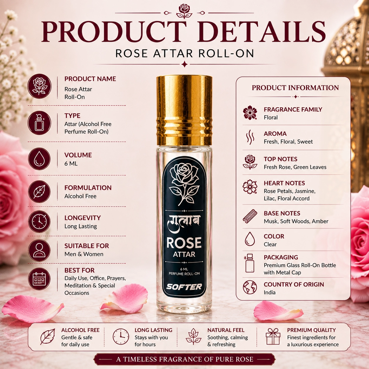softer rose attar fragrance